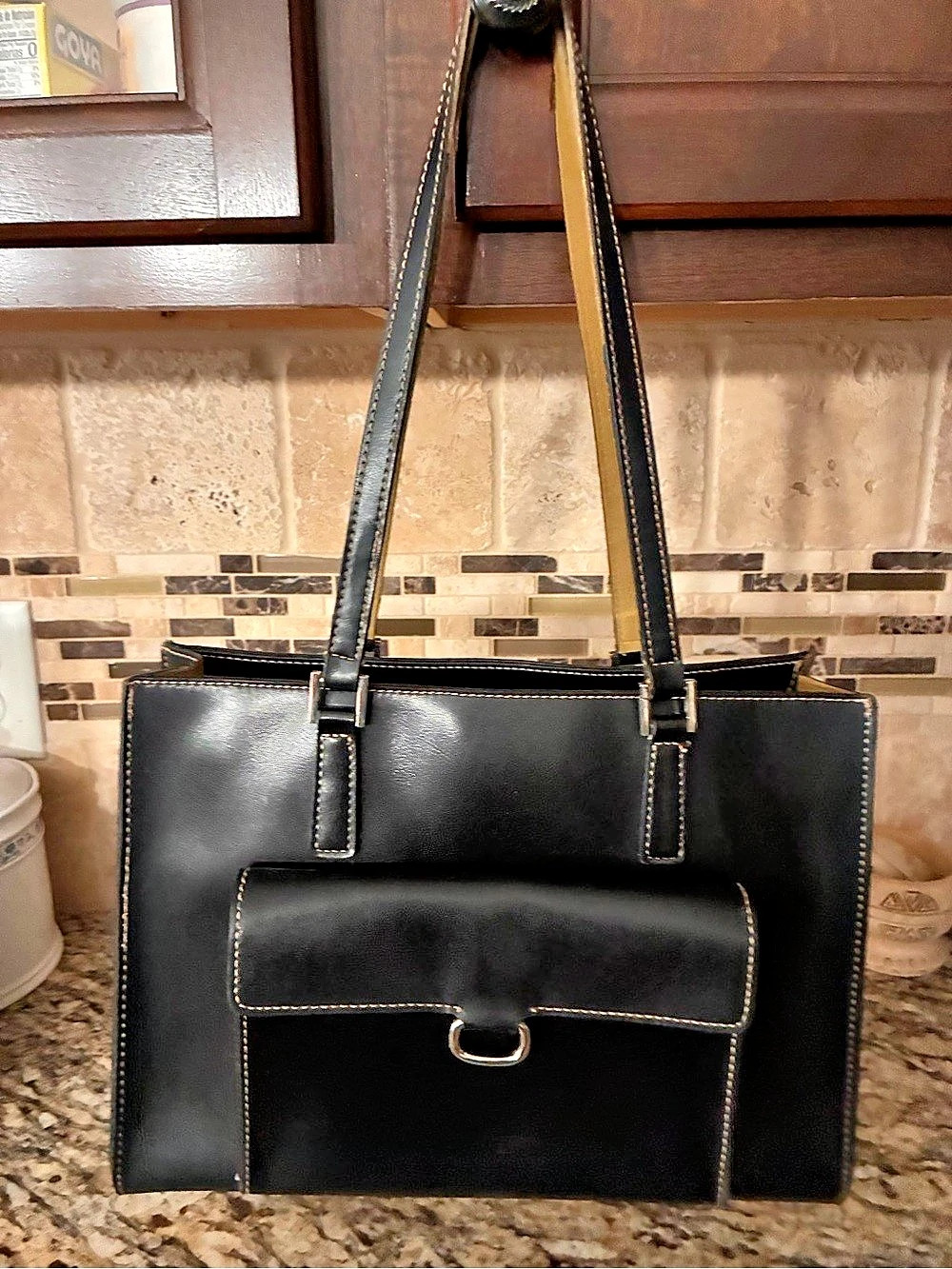 Mondani New York Structured Tote in Black Like New